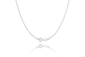 925 Sterling Silver Chain Necklace for Women - Thin and Sturdy 1.1mm Curb Chain Necklace