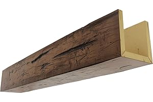 Ekena Millwork Aged 4x4x8 Hand Hewn Endurathane Faux Wood Ceiling Beam