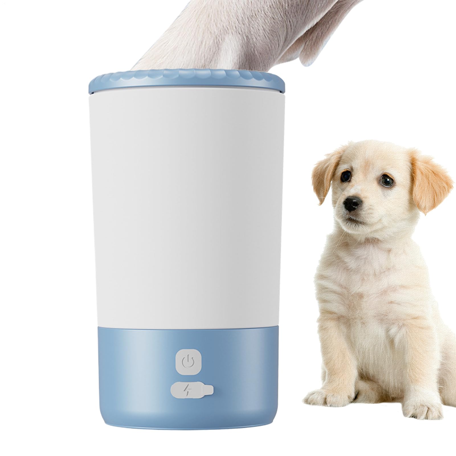 objbhuely Dog Foot Washer - Automatic Washer for Dog Foot | Electric Cat Paw Washing Device for Puppies Pets Busy Professionals Walking Backyard Garden Lawn