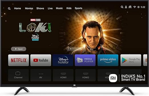 Mi 108 cm (43 Inches) 4K Ultra HD Android Smart LED TV 4X | L43M4-4AIN (Black) : Amazon.in: Electronics