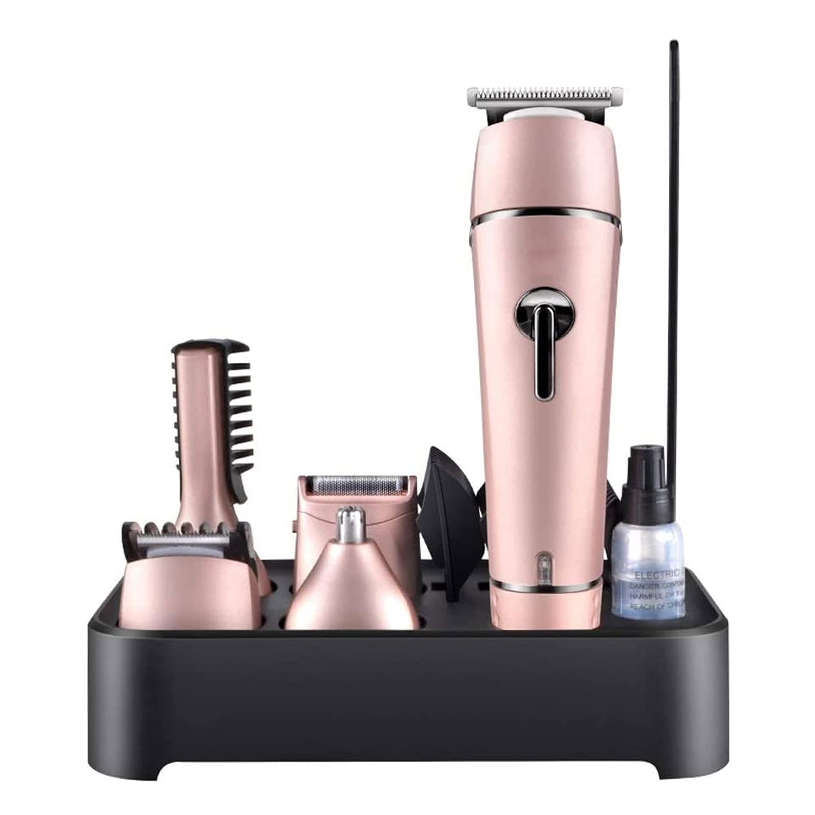 Clippers per Capelli per Uomo Kit di Taglio per Capelli Professionale Trimmer Senza Fili, 3 pettini Guida per barbieri e stilisti (Color : Pink)