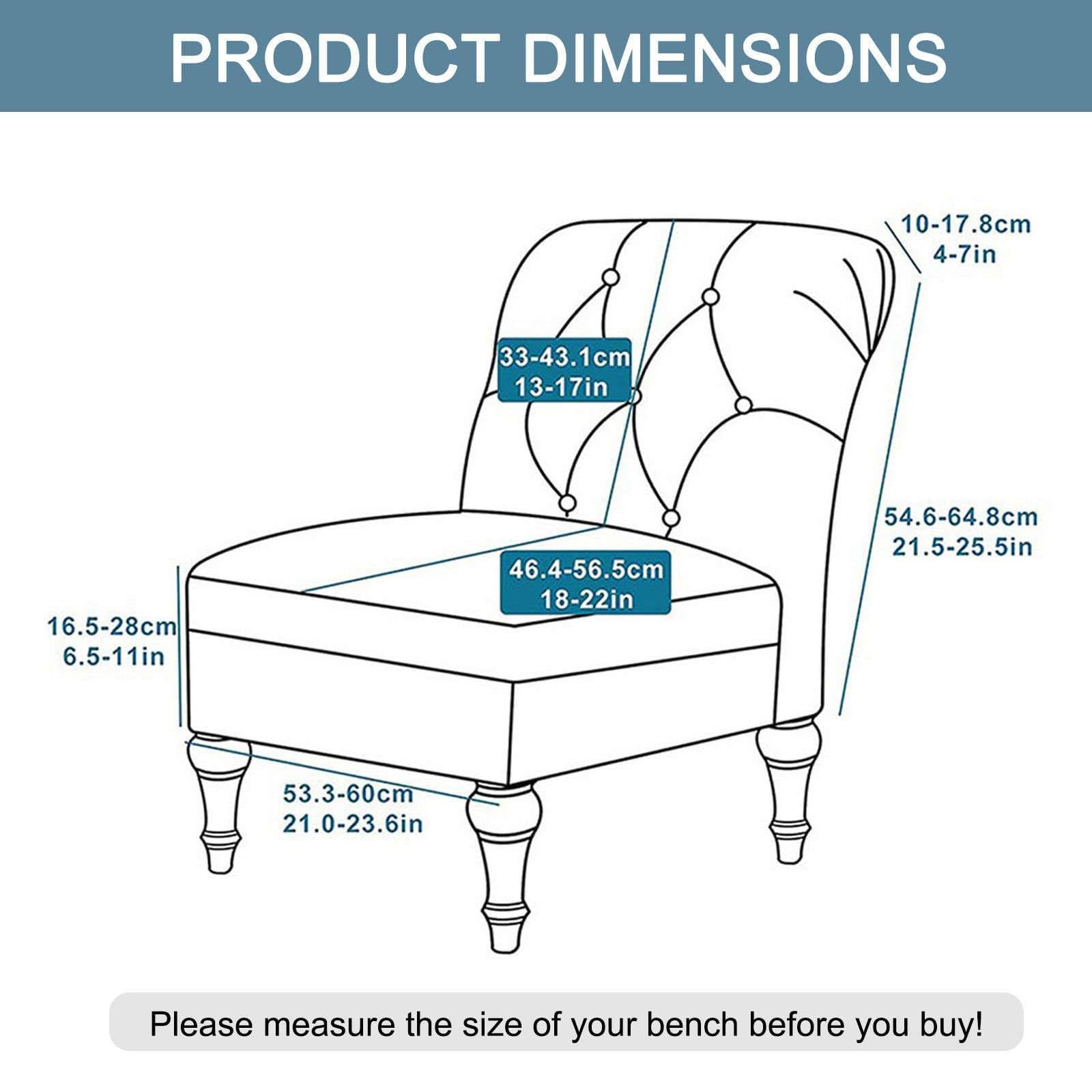 ZRCYXDW Stretch Armless Chair Slipcover, Printed Armless Accent Chair Cover Soft Removable Washable Slipper Chair Cover with Elastic Bottom for Living Room-K-2 Piece