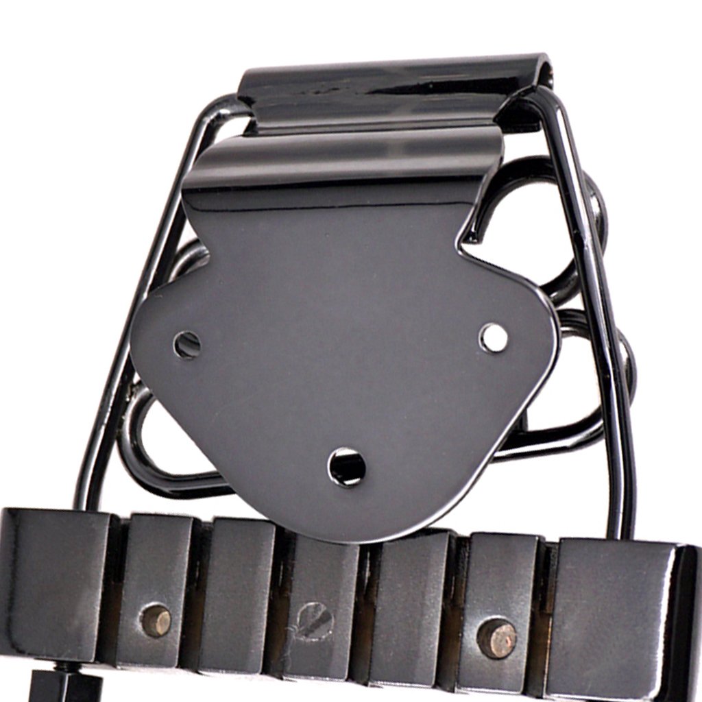 Generic Deluxe Bridge Tailpiece with 3 Screws for Archtop Guitar, Black