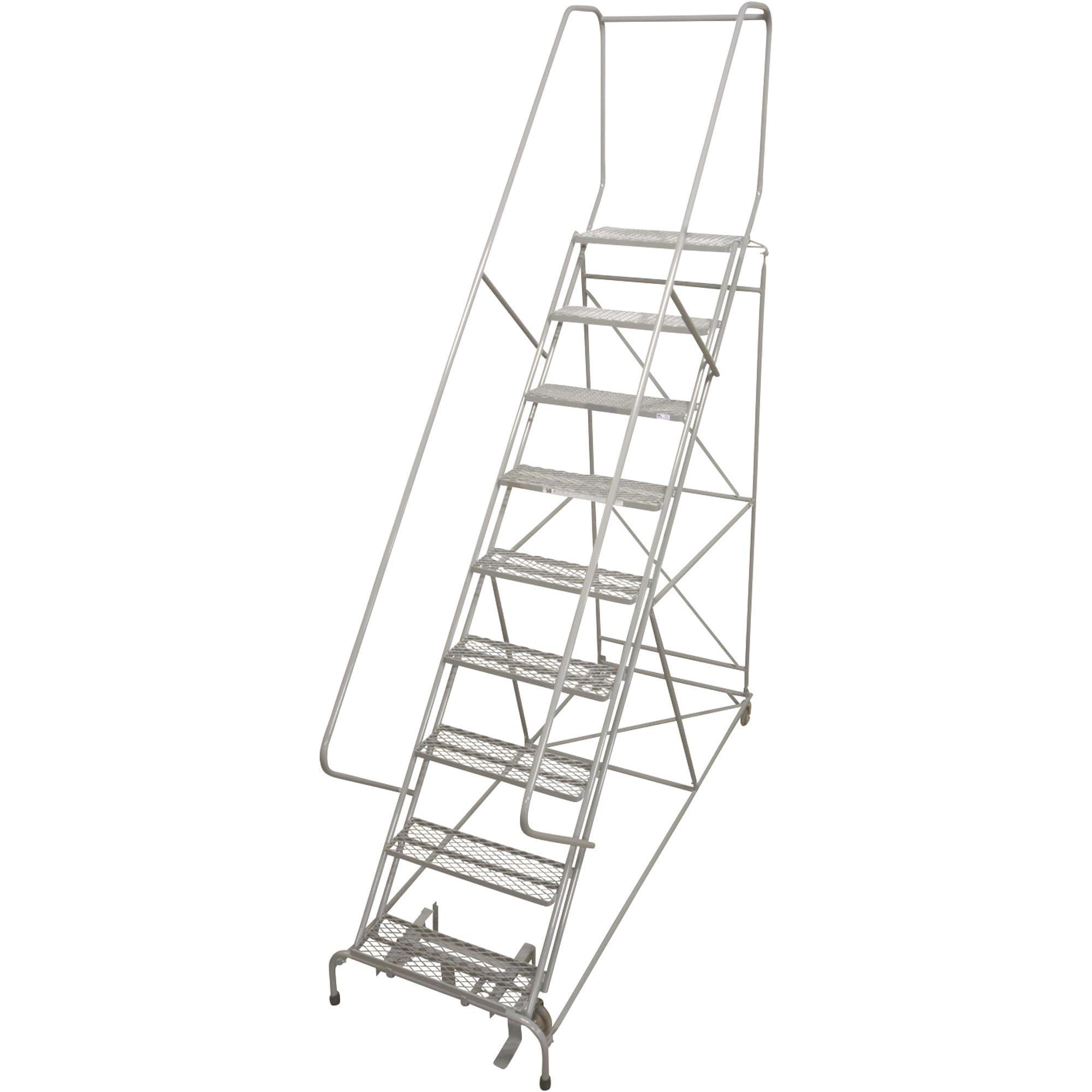 Cotterman Rolling Steel Ladder - 450-Lb. Capacity, 9-Step Ladder
