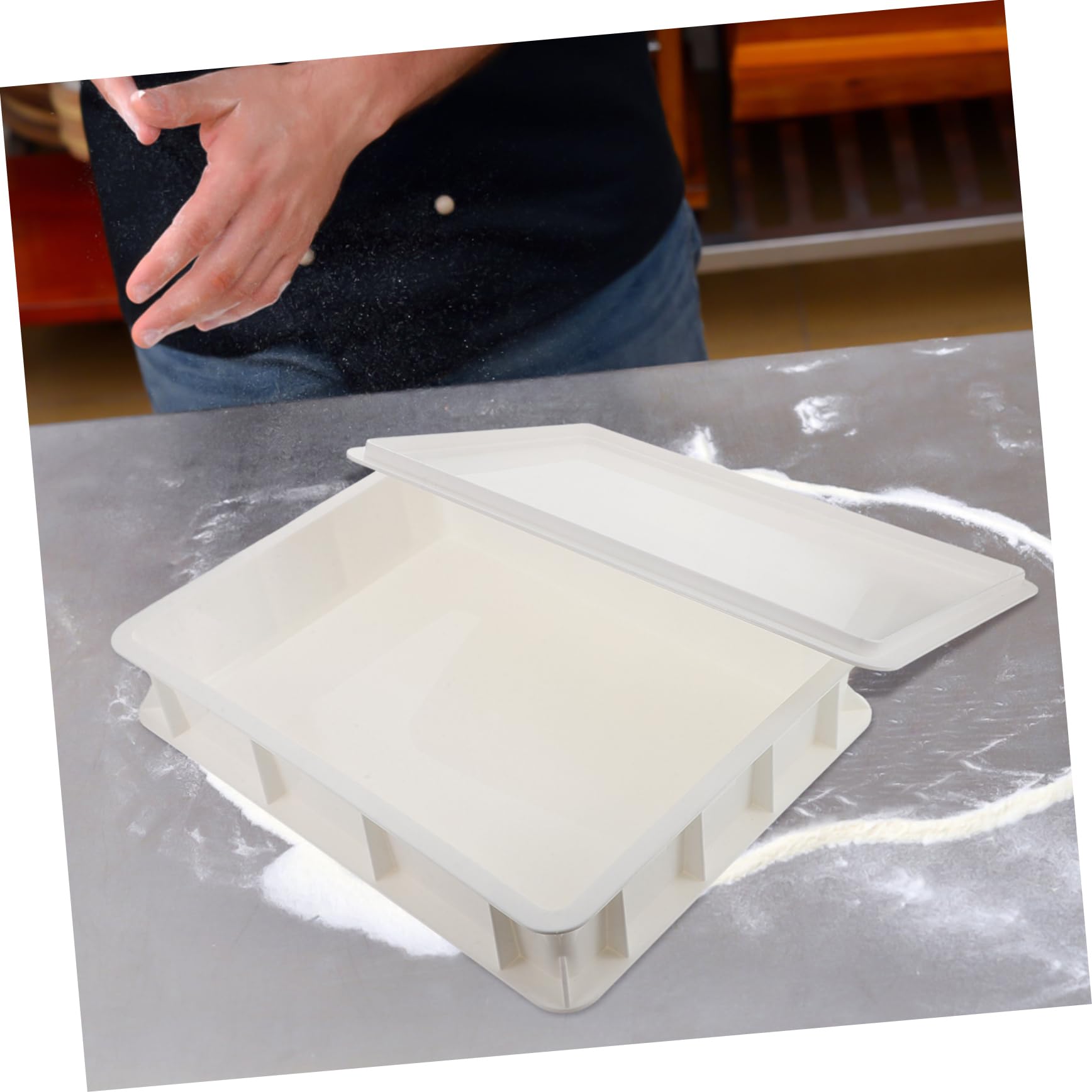 Pizza Dough Kasten aus Kunststoff mit Deckel, Stapelbar für Teig
