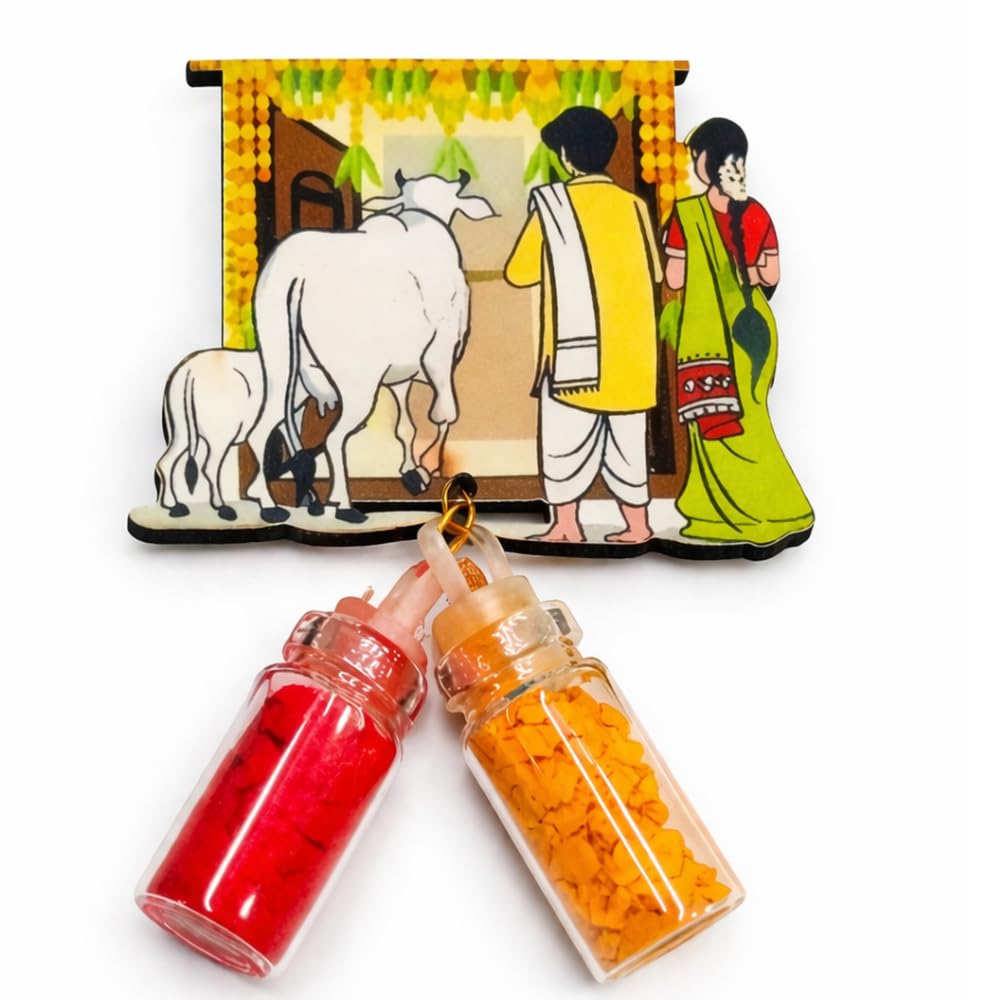 House Warming Return Gifts Pack of 12 Haldi Kumkum Set for Griha Pravesham | Traditional Indian Pooja Gifts | Kumkum Haldi Kit for Guests & Festivals-image-16