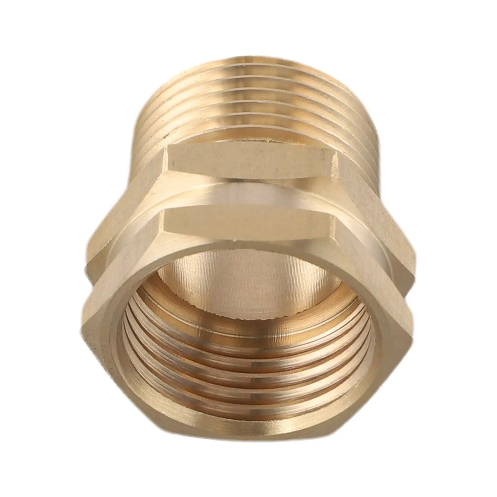 Adaptador de manguera de jardín de latón de 3/4 pulgadas GHT hembra a NPT macho para grifos y mangueras, juego de 4 piezas para una fácil limpieza y fijación