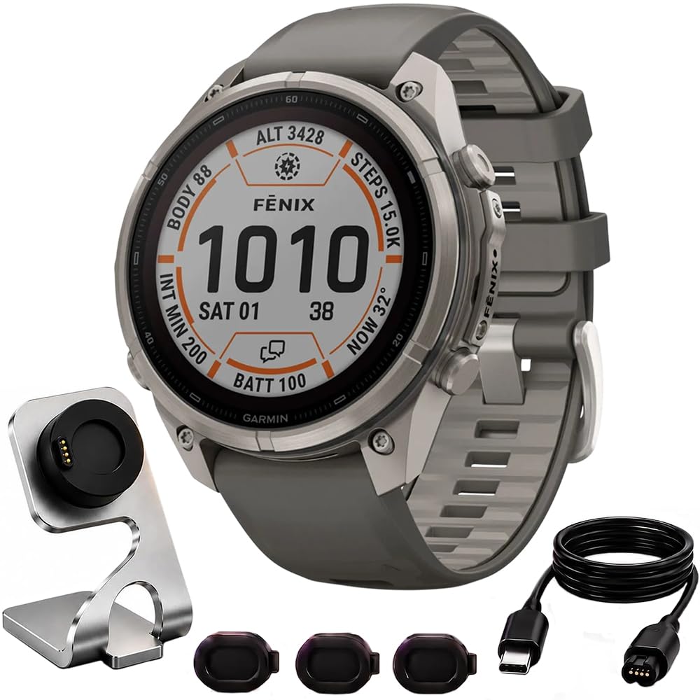 Fenix 9 Pro Solar inReach 47mm GPS Smartwatch Bundle