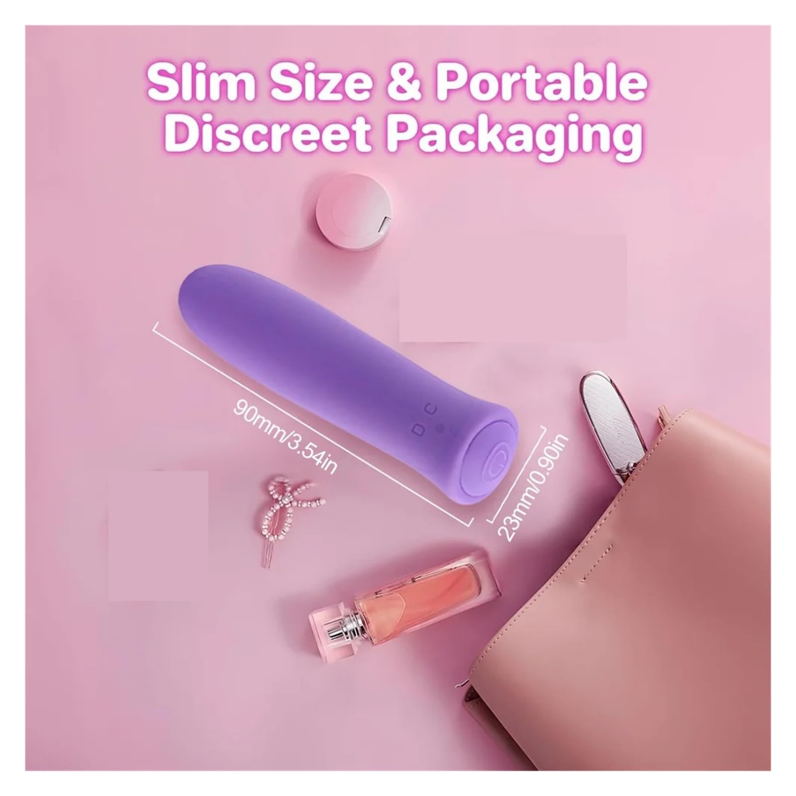Mini vibratore a proiettile for donna 7 modalità Silicone medico USB ricaricabile impermeabile(E0238-D)