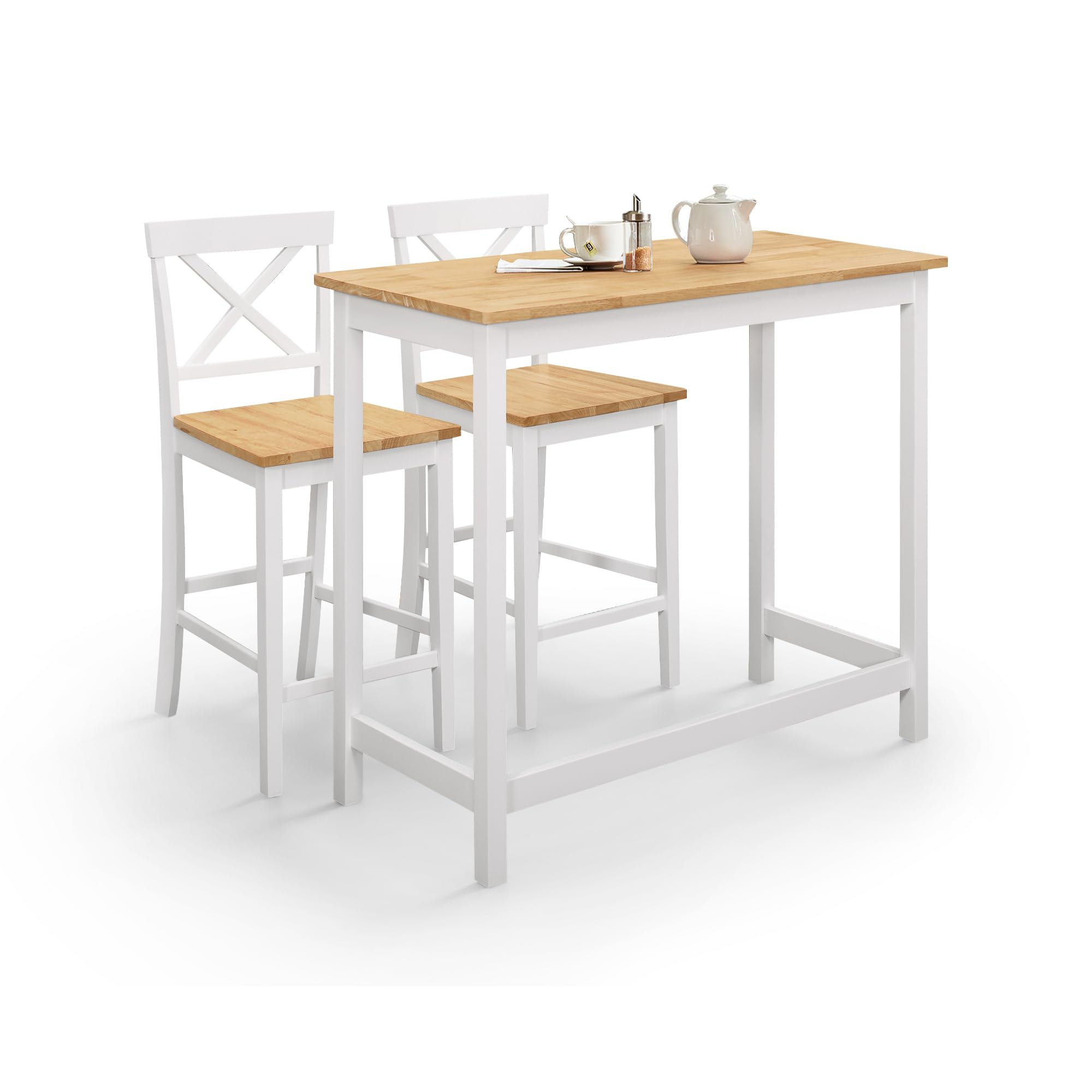 Julian Bowen Marlow Bar Set, White/Natural