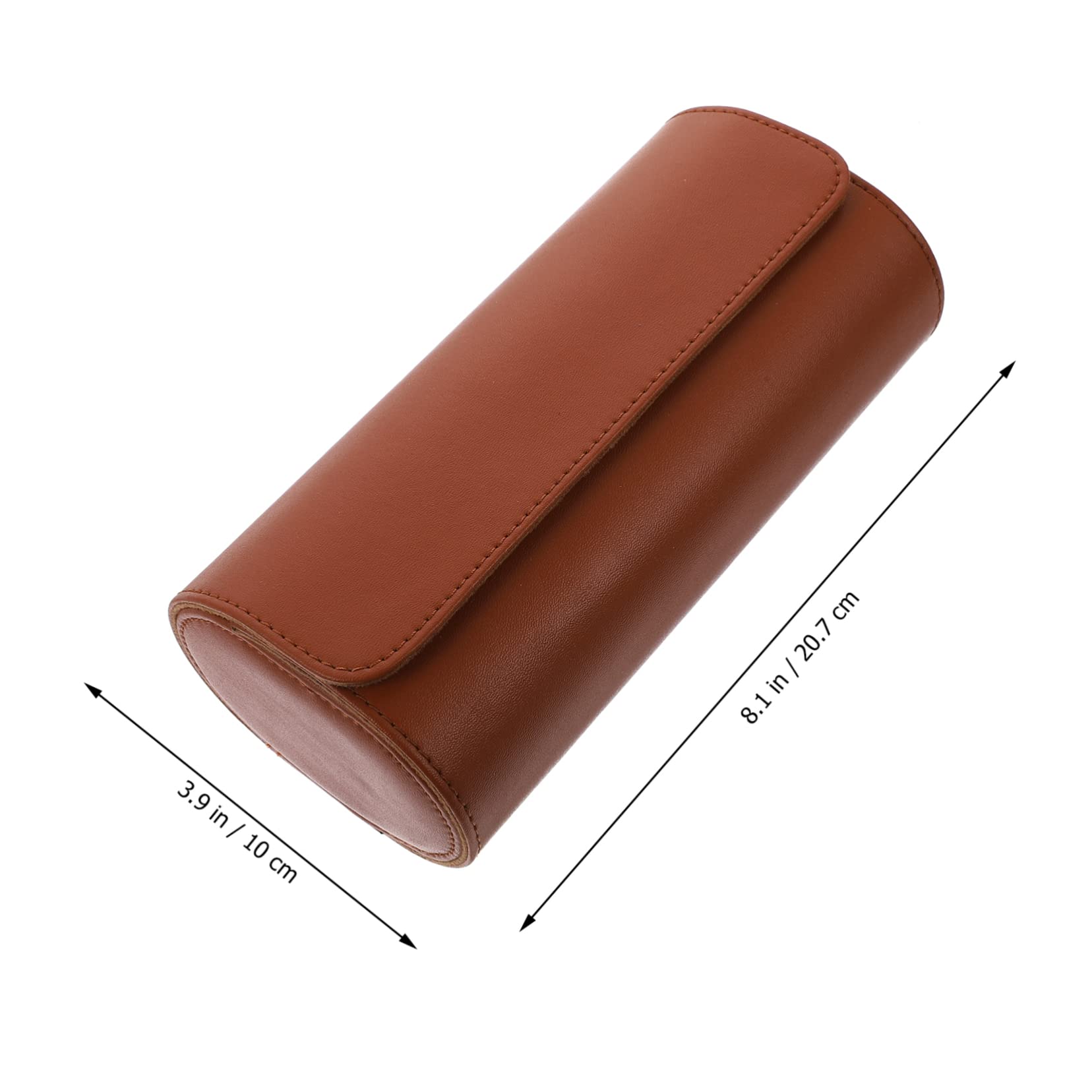 Homoyoyo Slots Watch Holder Portable Watch Storage Box with Soft Interior Sturdy Construction and Secure Button Closure for Travel and Display Elegant Organizer for Men and Women