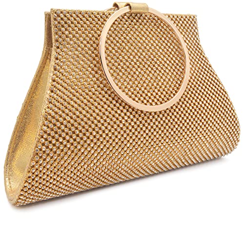 MOSSMON Crystal Clutch Purses Bride and Bridesmaid Handbag Elegant Wristlet