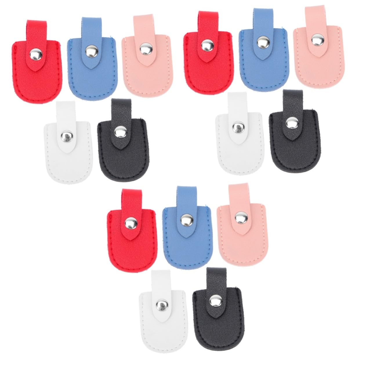 15piezas Cubiertas De Pu Para Cortacutículas De Protección Para Herramientas De Manicura Salones Accesorios De Nail Art Resistentes y Duraderas
