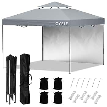 【CYFIE】タープテント 3mx3m ワンタッチテント Amazon.co.jp: CYFIE タープテント 3mx3m サイドシート4枚付