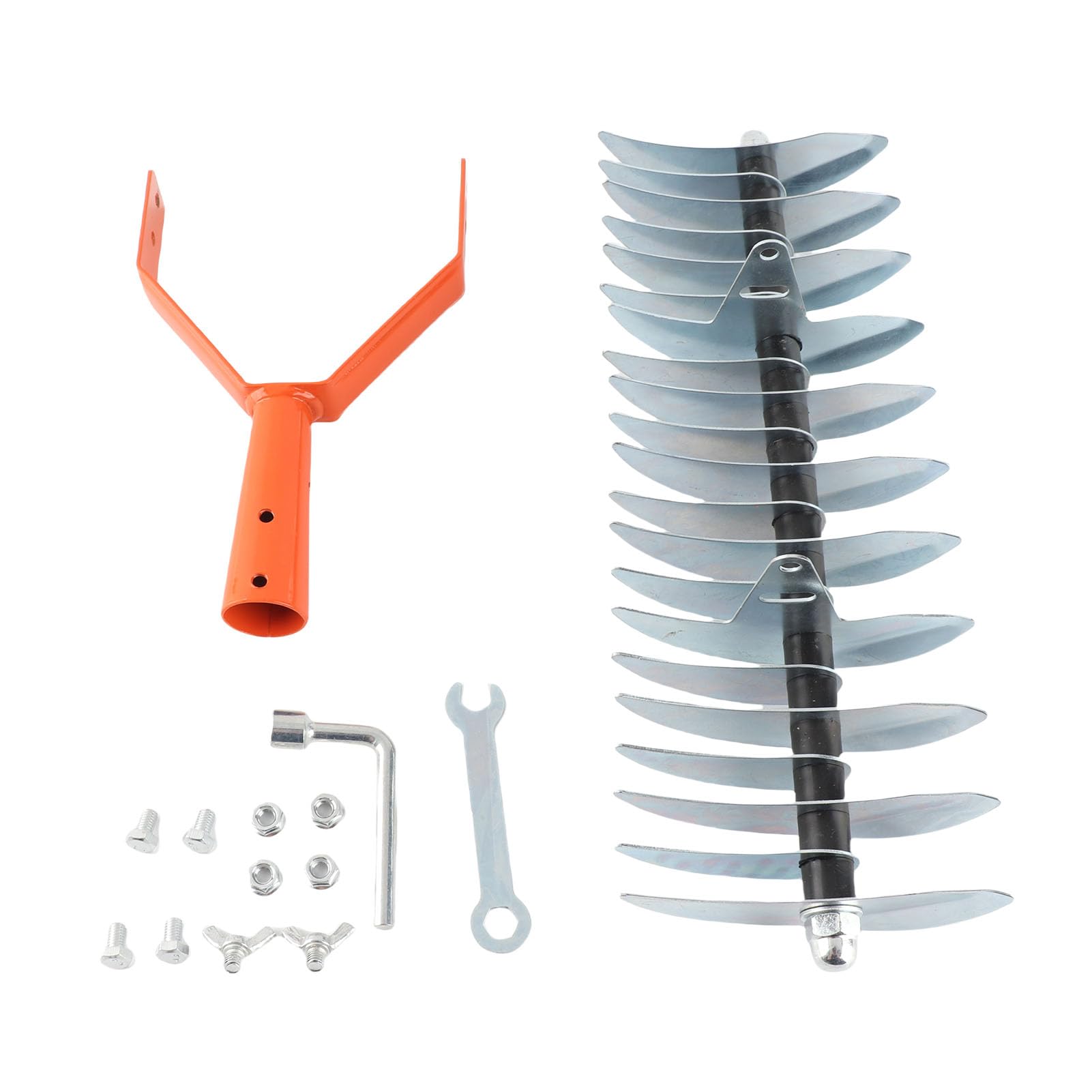 Rastrello professionale per paglia, rastrello da giardino ergonomico in acciaio inossidabile per la cura del prato, con manico regolabile