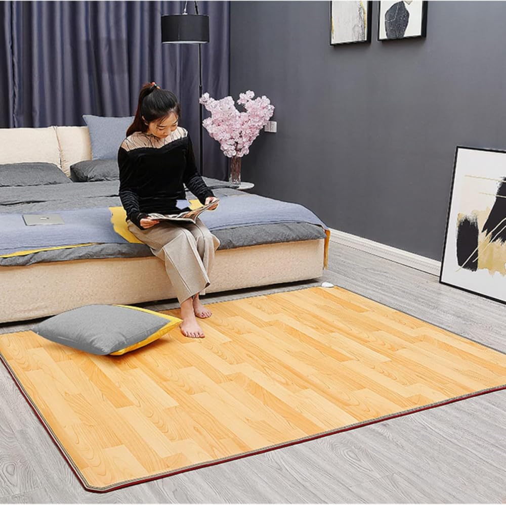 Alfombrilla calefactora para pies, Alfombrilla eléctrica de Gran tamaño para Interiores, Almohadilla térmica, Calentador de pies de bajo Consumo para Oficina y hogar, 50 x 150 cm