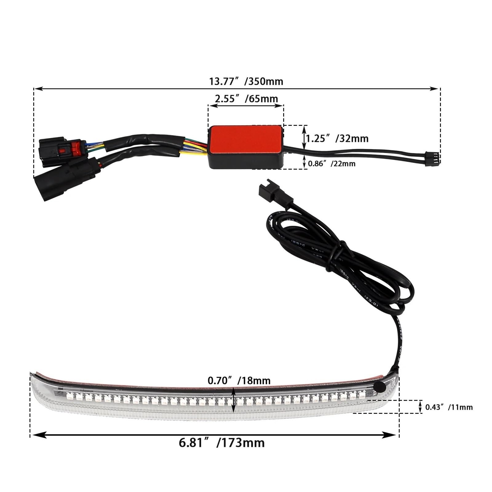 Luci di segnalazione a LED per borse laterali per moto marcia/freno/frecce per Har&ley Touring CVO Street Glide Road King Electra Glide 2014-2023 Fanales Posteriore
