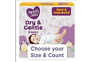 Parents Choice Dry & Gentle Premium Baby Diapers, Newborn, 44 Count