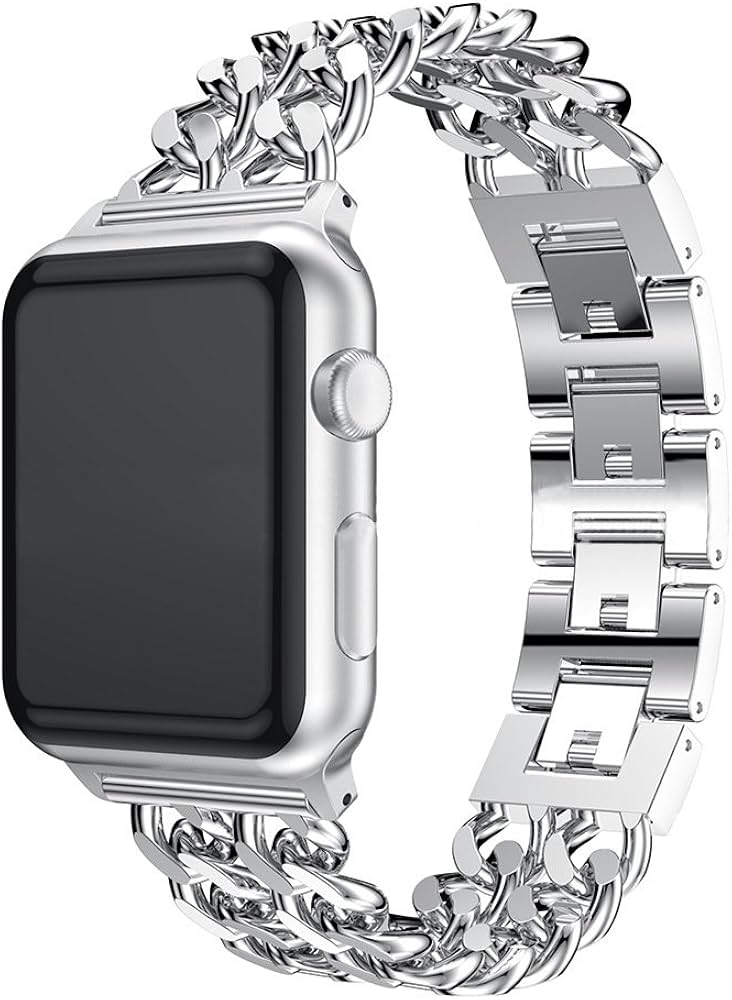 Apple Watch 金属ベルト ステンレス 時計バンド カウボーイ スタイル 腕時計スト ラップ ために アップルウォッチ スマートウォッチ series 1 2 3 スポーツとエディション アップルウォッチバンド 対応 金属 ベルト バンド に専用 交換バンド ステンレス留め (42mm,