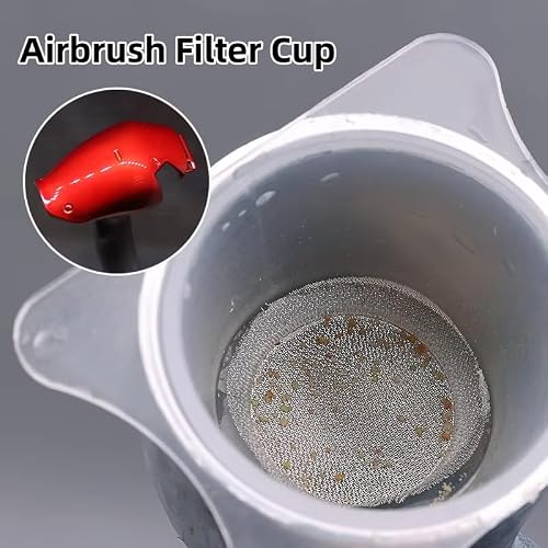 Airbrush Filter Cup, 2Pcs Airbrush Special Paint Filter Cup with 0.3mm Airbrush Spray Gun Needle - for Paint Airbrush Accessories - Thumbnail 7