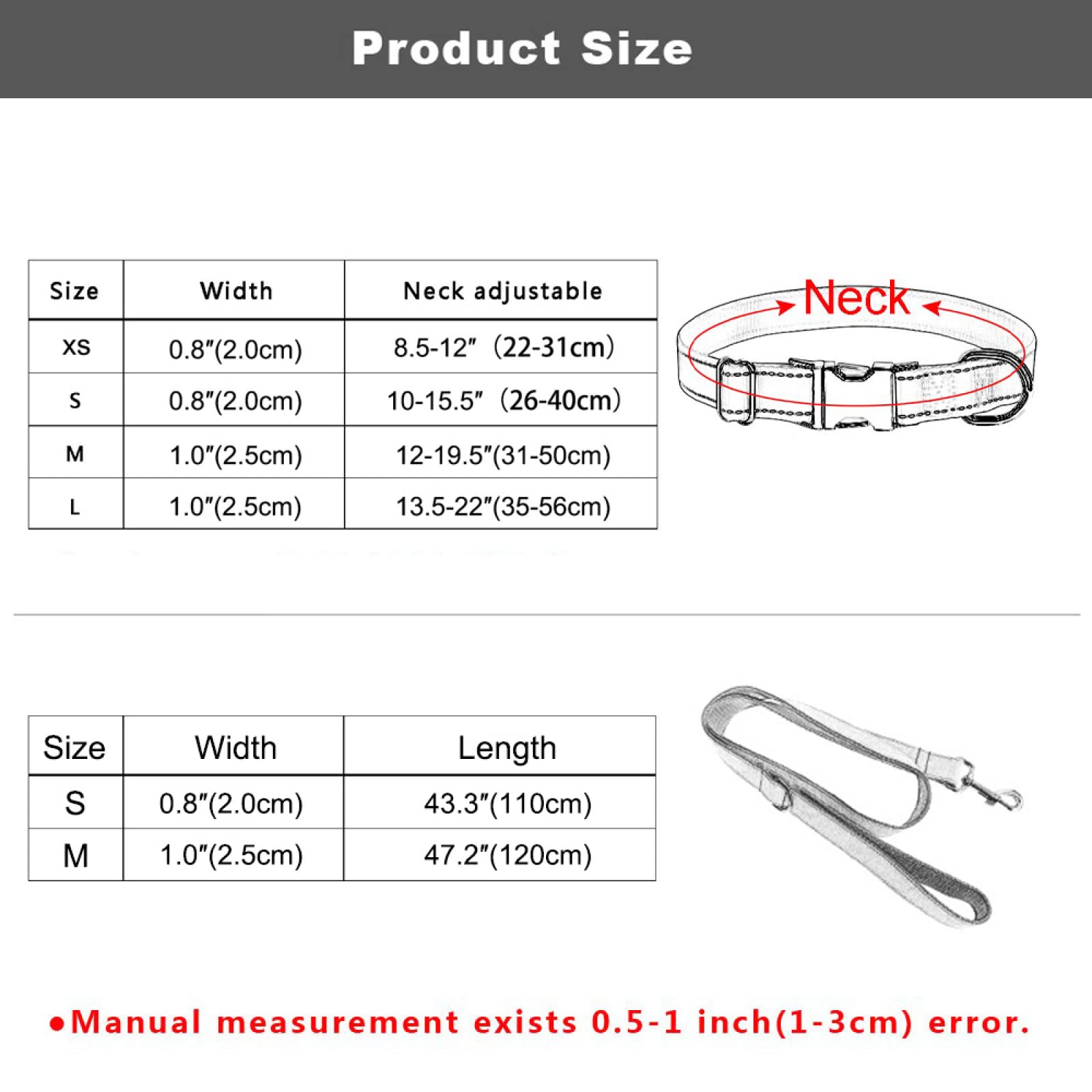 Collare Per Cani Nome Identificativo Inciso Personalizzato Nylon Riflettente XS-L Collare Per Cani Personalizzato Guinzaglio Set ID Nome Numero Di Telefono Tag,Nero,Collare Per Cani S