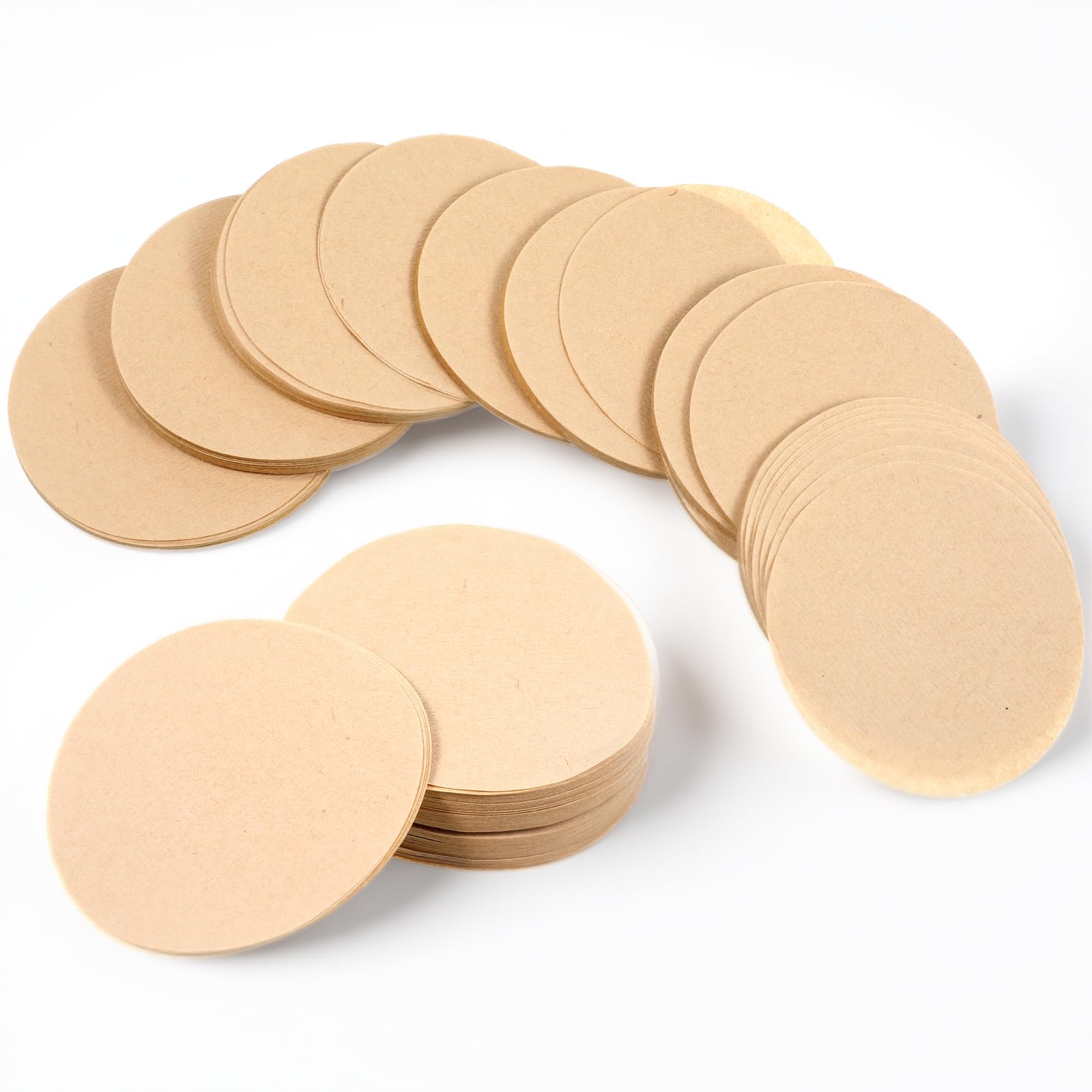 300 Pcs Unbleached Moka Pot Filter Paper, 2.5Inch Round Coffee Filters Paper