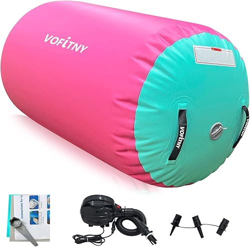 VOFiTNY Colchoneta inflable para gimnasia con barril de aire, octágono, con bomba para el hogar, gimnasio