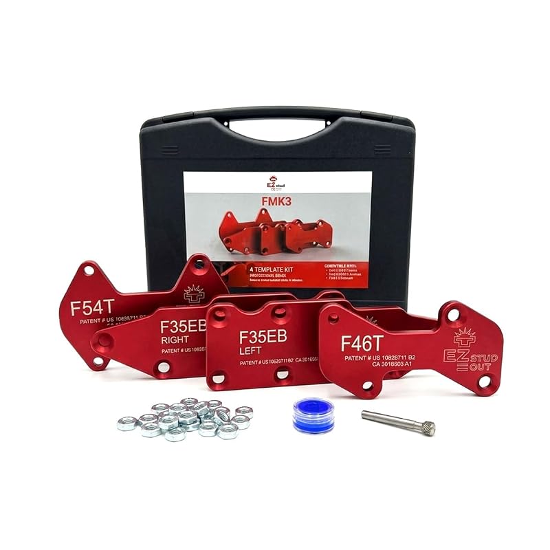 Kit de extração de prisioneiros quebrados do coletor de escape EZ STUD OUT FMK3 para motores Ford 4.6L, 5.4L, 6.8L e 3.5L EcoBoost
