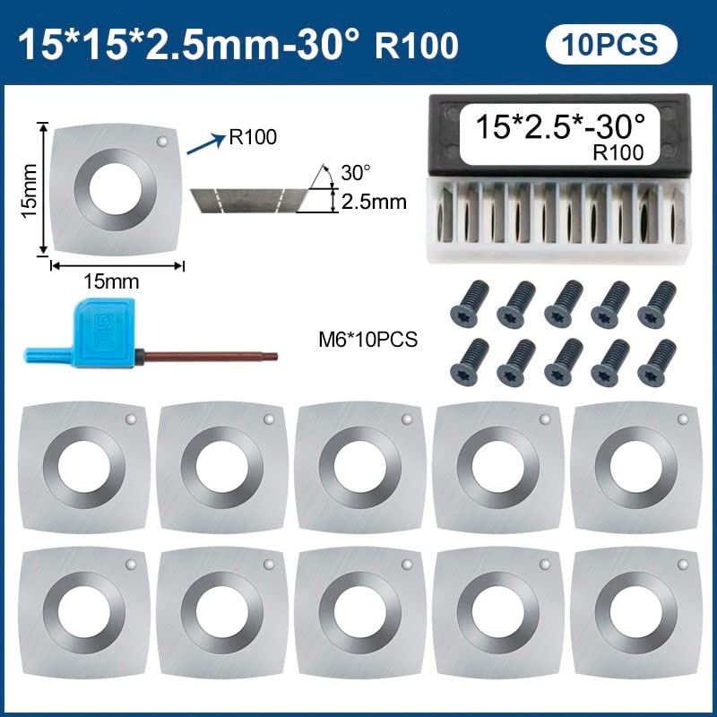 10 Piezas Inserciones Cuadradas de Carburo 15mm miniatura 2