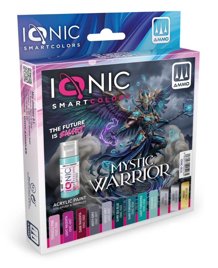 Mig Jimenez IONIC Smart Colors Mystische Krieger Set - 12 Acrylfarben für Wargames - IONIC-0516