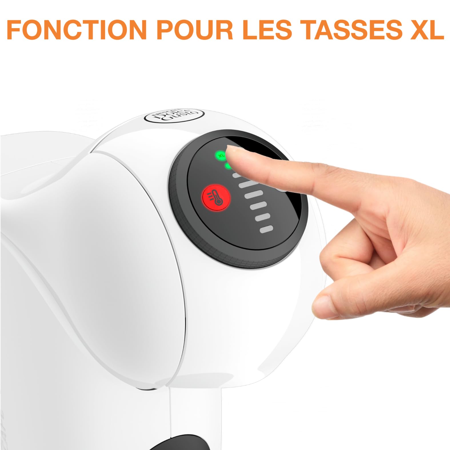Krups - Nescafé Dolce Gusto Genio S Machine à café 0,8 L - 15 bars - Blanc | Cafetière dosette multi-boissons - Prépare 30 variétés chaudes ou froides - compacte et personnalisable - Pression 15 bars
