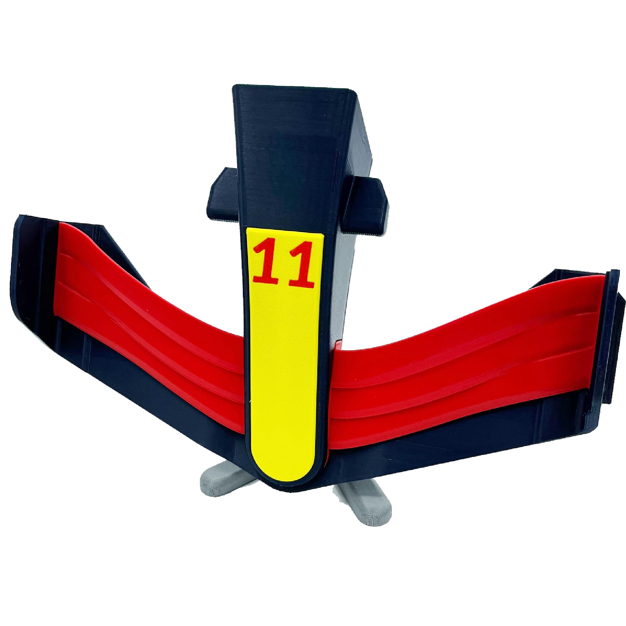GPG Premium Desktop Front Wing Model - 3D Printed Replica, Perfect for F1 Enthusiasts & Collectors (Red/Blue/Yellow 11)