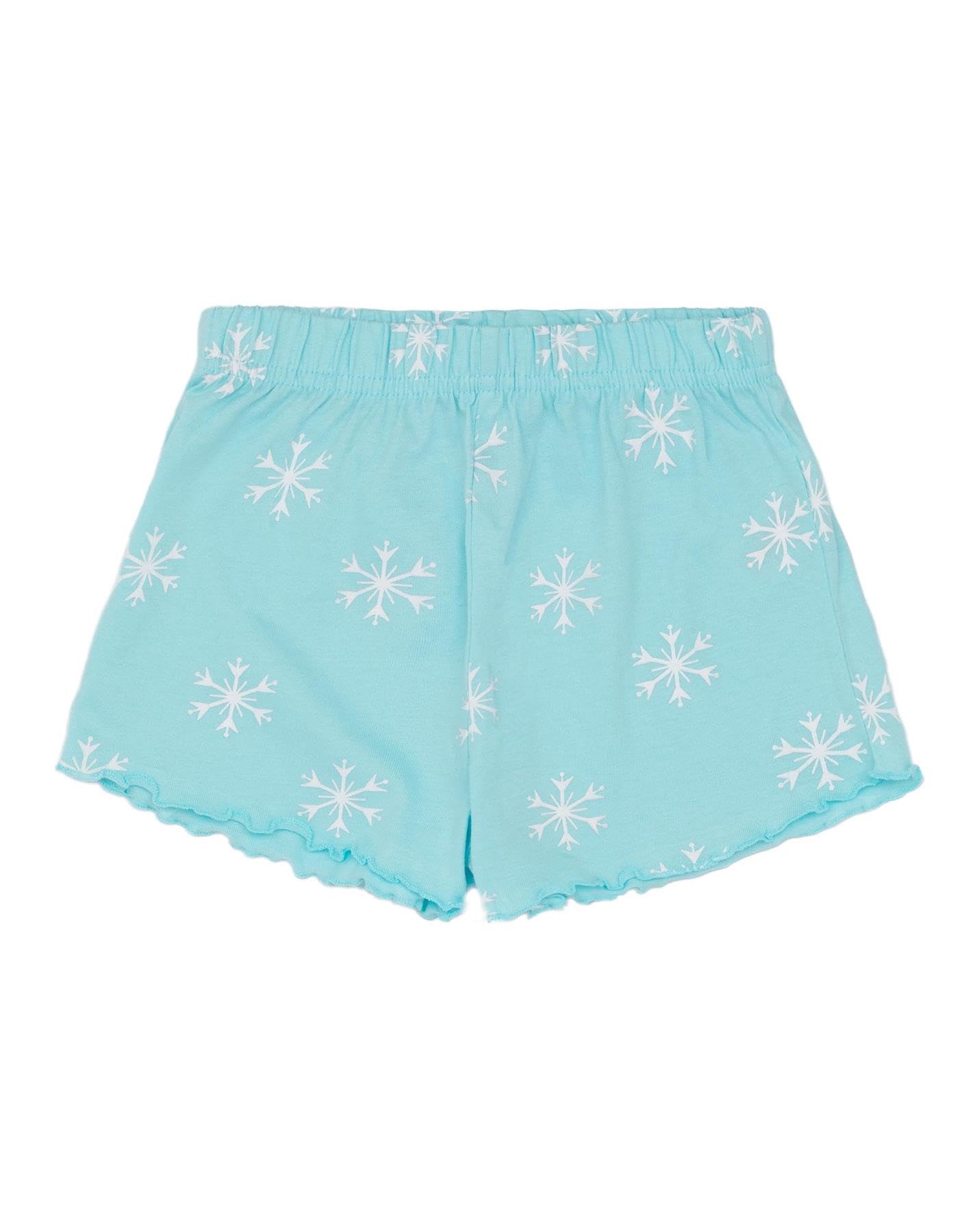 Disney Frozen Pyjama Bleu pour Fille | T-Shirt et Short Frozen pour Enfants | Conception d'aventure givrée | Marchandise Officielle Cadeau Parfait pour Les Petites Princesses de glac