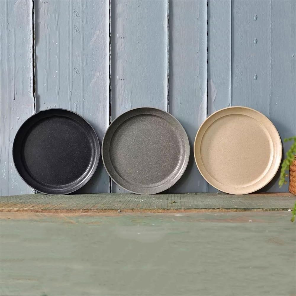 Versatile Vassoi raccogligocce in Fibra vegetale for la casa Sottovaso Rotondo for Fiori(Nero,M)