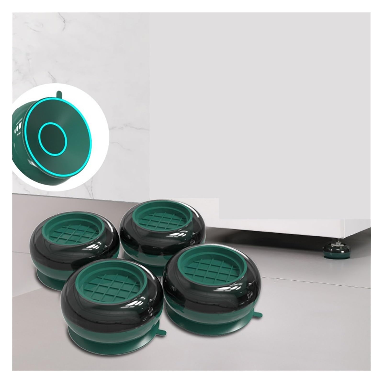 Nevera universal antivibración con almohadilla de goma for pies(White)
