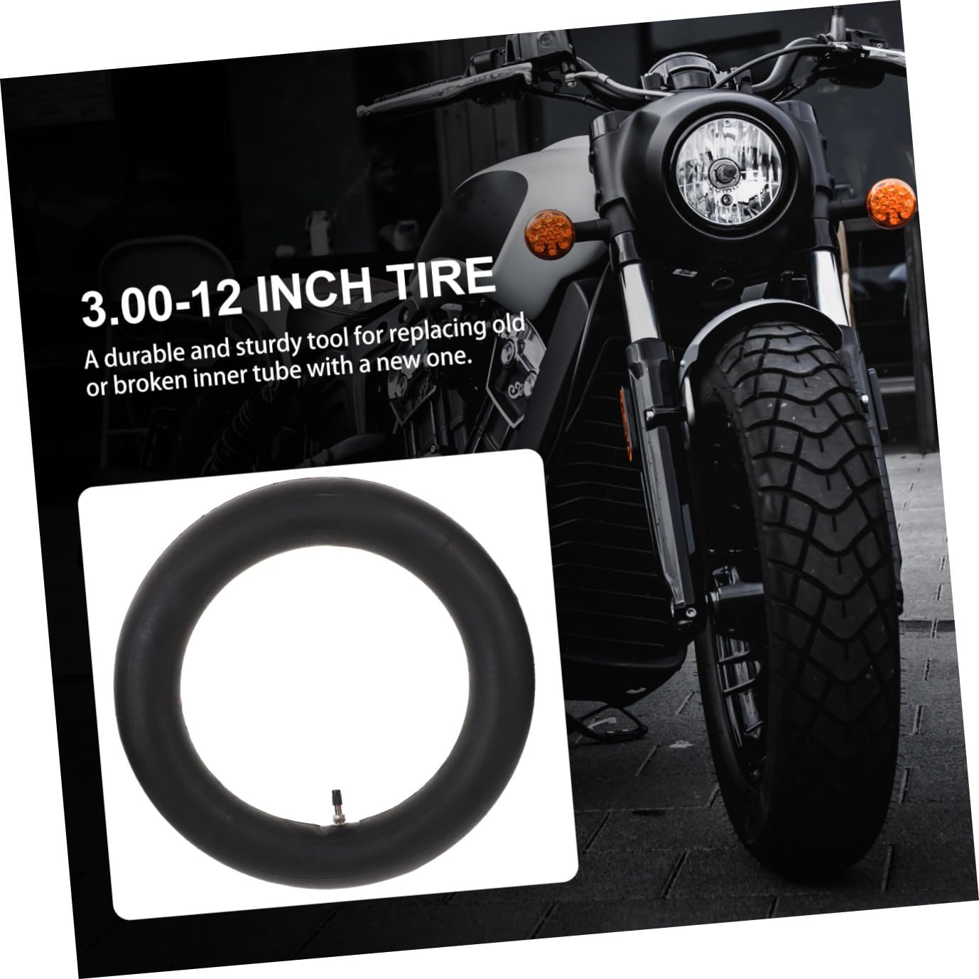 SHINEOFI Cámara de Aire de Goma Flexible y Resistente Accesorio Moto Todoterreno para Neumáticos Motocross 3.00-12 Pulgadas Adecuado para Uso Offroad en Motocicletas