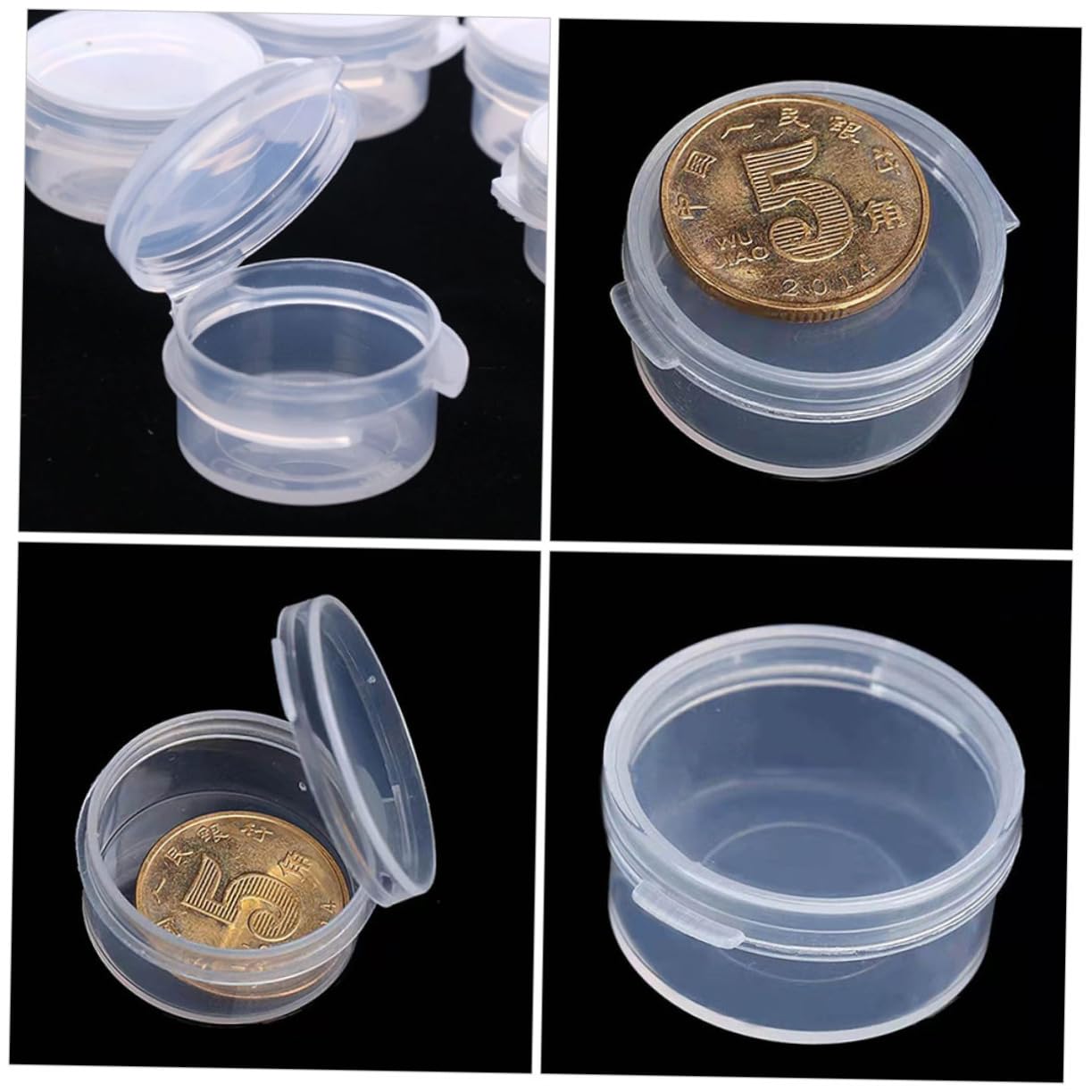 SOESFOUFU 3sets Soil Sample Storage Box Small Plastic Container Round Box Soil Jar Lid Easy to Use Safe Surface 25pcs*3