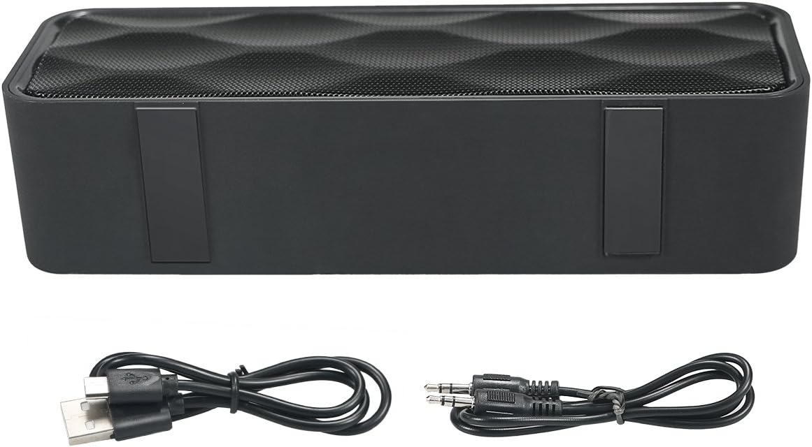 Wireless Bluetooth Speaker with AUX/USB/TF Card Slot,Outdoor Portable Stereo Speaker with HD Audio,Enhanced Bass, Dual-Driver,Handsfree Calling, FM Radio Speaker for Travel,Party (Black) - Image 5