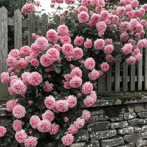 Image of Climbing Rose Hybrid Seeds Pack - Large Flowers- 70 Easy-to-Grow Seeds for Vibrant Blooms, Suitable for All Indian Climates (MATE PINK)