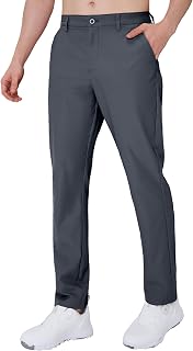 Men's Business & Casual Dual-use Trousers, Golf Pants Straight Leg, Multi-Pocket Design.