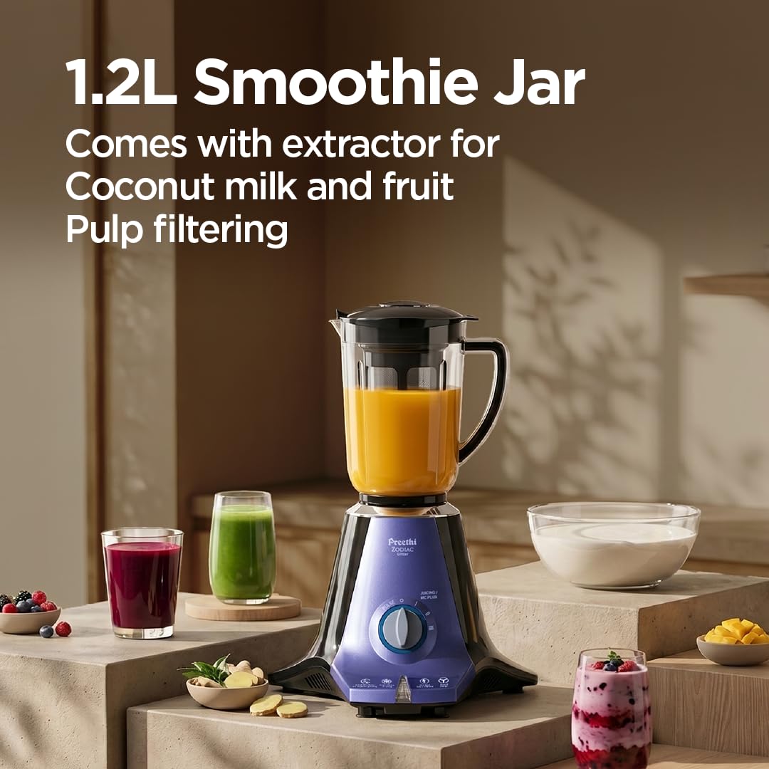 Preethi Zodiac Glitter Mixer Grinder - Lavender -5
