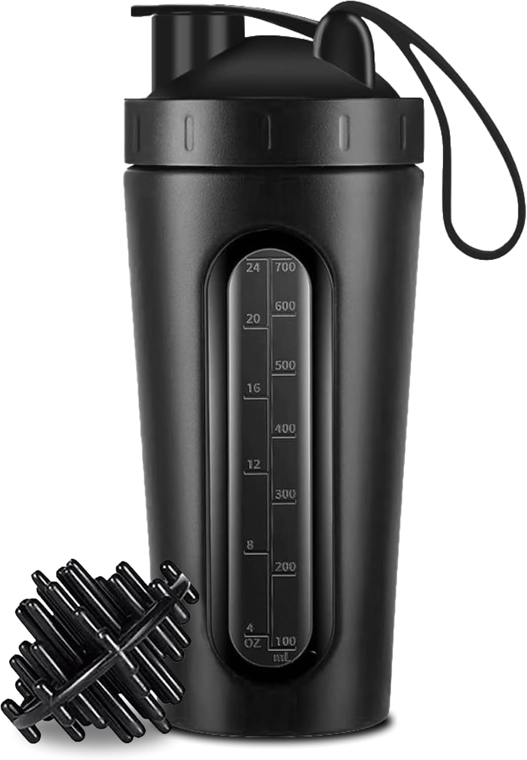 BIOPRONEXT Protein Shaker Bottle 28 Oz Stainless Steel Pre Workout Bottle with