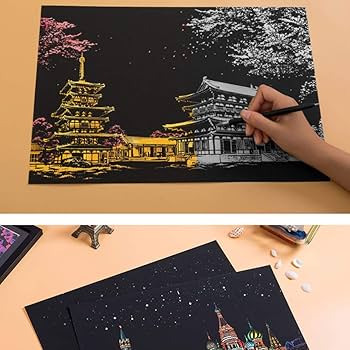 Amazon.co.jp: EXCEART スクラッチアート 大人用 スクラッチ