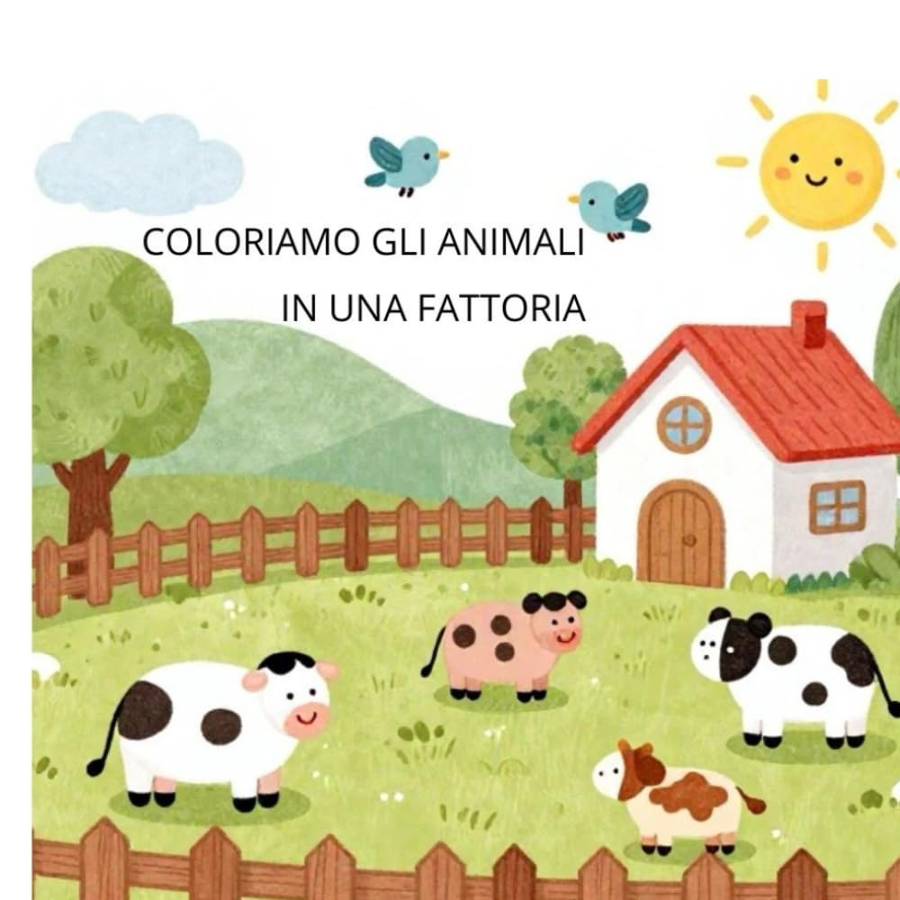 Coloriamo gli animali in una fattoria: 40 immagini da colorare molto semplici di animali che vivono in una fattoria, per bambini e bambine. Un ... i piccoli a sperimentare attraverso i colori.