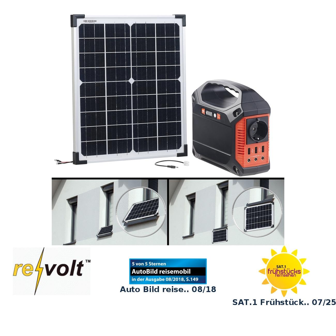 Batterie nomade 42 Ah avec panneau solaire 20 W [Revolt]