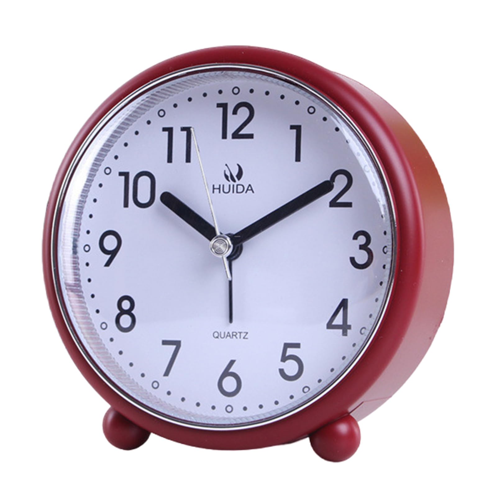 Hsioluted Analogs Alarm Clock 4inch Super Silents NonTicking Night Lights Battery Operated for Bedroom Gift Bedsides Alarm Clock