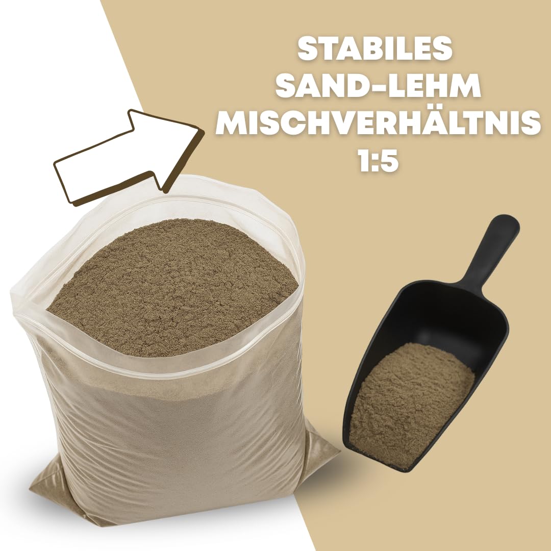 Terrariensand Fertigmix 25 kg Sand-Lehm Gemisch für Reptilien Wüstenbewohner Bodengrund Bartagamen Geckos