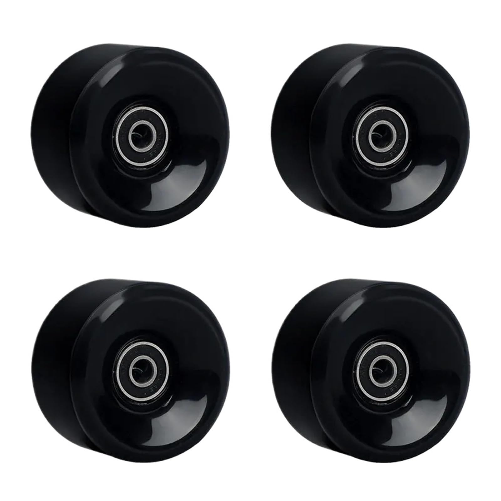 Générique Compatible avec Les Roues en PU Noir 65x36MM 78A, roulements ABEC-9 for Patins à Double rangée, Skateboard AMB289