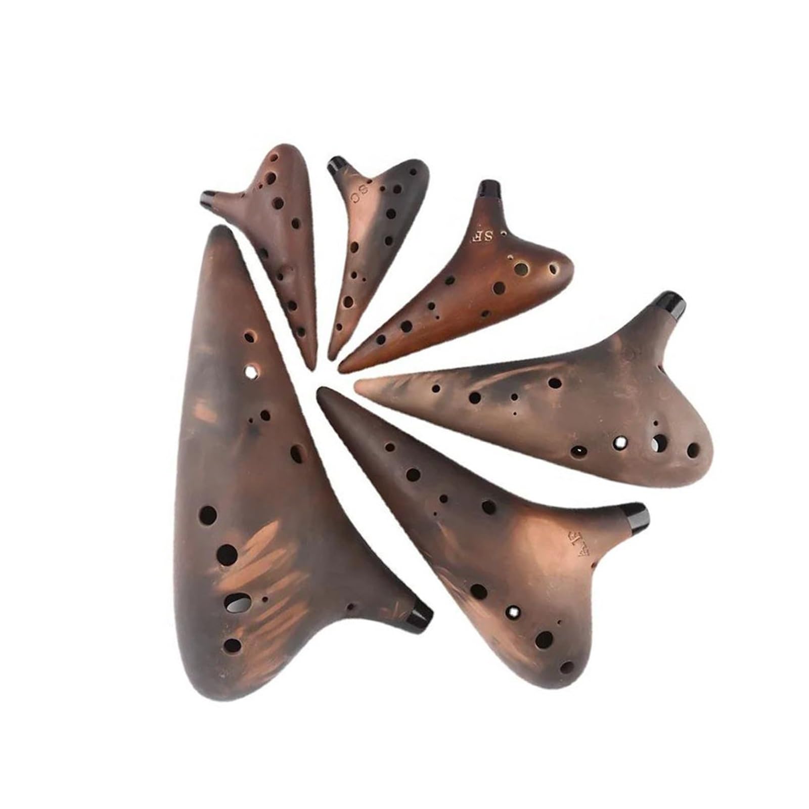 Ocarina In Ceramica A 12 Fori Strumento Musicale Professionale In Argilla Viola Per Principianti(BC)