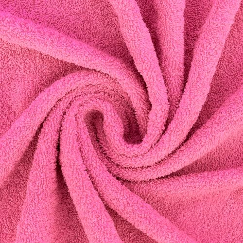 Image of Casa Copenhagen, Germany Design - He & She Super Soft Collection 2 Pieces 100% Cotton Large Bath Towel (Size : 70 x 140 cm) - Dusty Blue & Pink